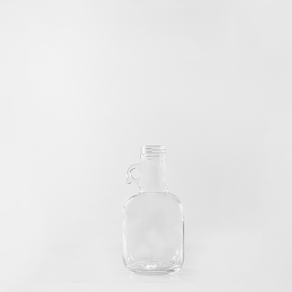 Glass Bottle Gallone with Leaf 250ml